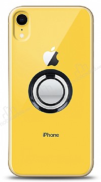 iPhone XR Siyah Tutuculu effaf Klf