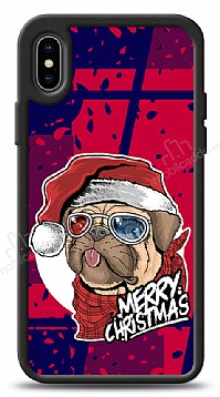 Dafoni Art iPhone XS Christmas Pug Klf