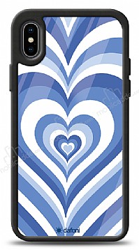 Dafoni Glossy iPhone XS Max Blue Hearts Klf