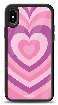 Dafoni Glossy iPhone XS Max Pink Hearts Klf