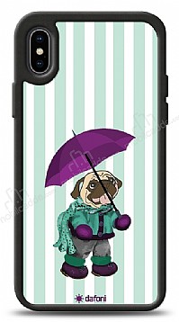 Dafoni Art iPhone XS Max Pug in the Rain Klf