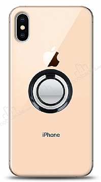 iPhone XS Siyah Tutuculu effaf Klf