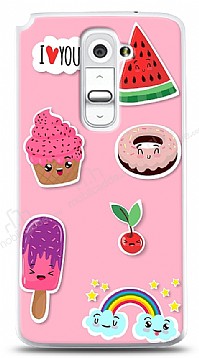 LG G2 Pink Stickers Klf