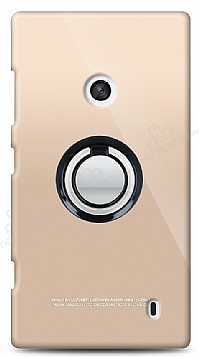 Nokia Lumia 520 / 525 Siyah Tutuculu effaf Klf