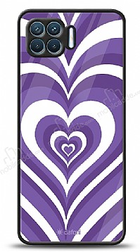 Dafoni Glossy Oppo Reno4 Lite Purple Hearts Klf