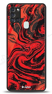 Dafoni Glossy Samsung Galaxy M21 / M31 / M30s Red Marble Klf