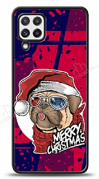 Dafoni Art Samsung Galaxy A22 4G Christmas Pug Klf