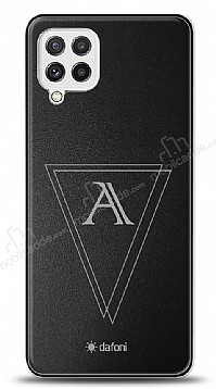 Dafoni Metal Samsung Galaxy A22 4G Geometrik Tek Harf Kiiye zel Klf