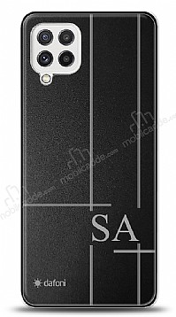 Dafoni Metal Samsung Galaxy A22 4G Linear ift Harf Kiiye zel Klf