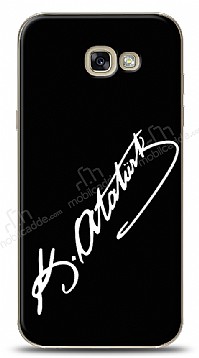 Samsung Galaxy A3 2017 Atatrk mza Siyah Klf