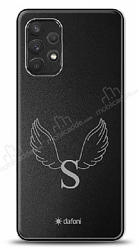 Dafoni Metal Samsung Galaxy A32 4G Angel Wing Tek Harf Kiiye zel Klf