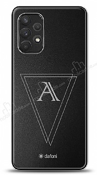 Dafoni Metal Samsung Galaxy A32 4G Geometrik Tek Harf Kiiye zel Klf