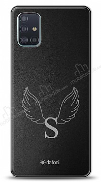 Dafoni Metal Samsung Galaxy A51 Angel Wing Tek Harf Kiiye zel Klf