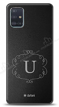 Dafoni Metal Samsung Galaxy A51 Flower Frame Tek Harf Kiiye zel Klf