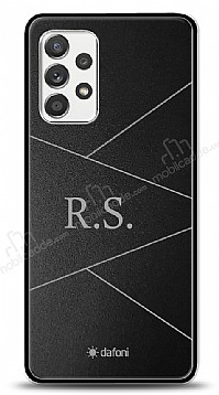 Dafoni Metal Samsung Galaxy A52 5G Geometrik ift Harf Kiiye zel Klf