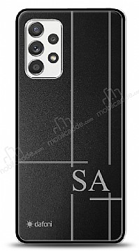 Dafoni Metal Samsung Galaxy A52 5G Linear ift Harf Kiiye zel Klf