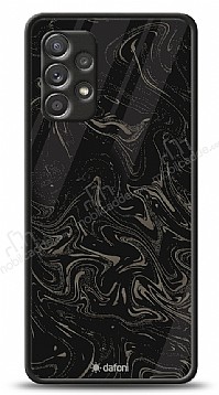 Dafoni Glossy Samsung Galaxy A52 Black Marble Pattern Klf