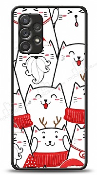 Dafoni Art Samsung Galaxy A52 New Year Cats Kılıf