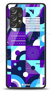 Dafoni Glossy Samsung Galaxy A52 Purple Geometric Pattern Klf
