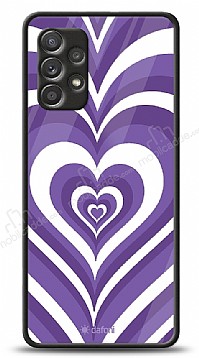 Dafoni Glossy Samsung Galaxy A52 Purple Hearts Klf