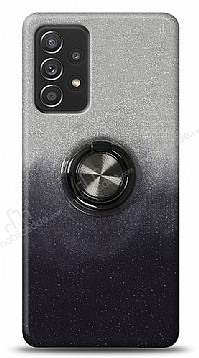 Samsung Galaxy A52 / A52 5G Simli Yzkl Siyah Silikon Klf