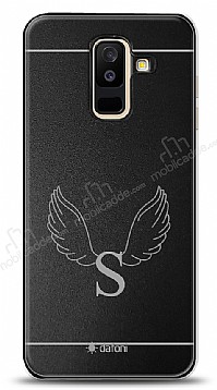Dafoni Metal Samsung Galaxy A6 Plus 2018 Angel Wing Tek Harf Kiiye zel Klf