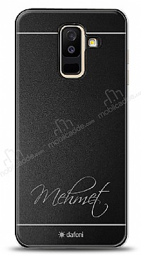 Dafoni Metal Samsung Galaxy A6 Plus 2018 El Yazs simli Kiiye zel Klf