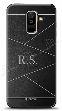 Dafoni Metal Samsung Galaxy A6 Plus 2018 Geometrik ift Harf Kiiye zel Klf