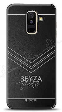 Dafoni Metal Samsung Galaxy A6 Plus 2018 Geometrik simli Kiiye zel Klf