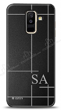 Dafoni Metal Samsung Galaxy A6 Plus 2018 Linear ift Harf Kiiye zel Klf