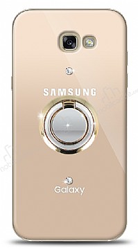 Samsung Galaxy A7 2017 Gold Tutuculu Tal effaf Klf