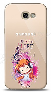 Samsung Galaxy A7 2017 Music is Life Resimli Klf