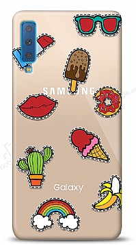 Samsung Galaxy A7 2018 Stickers Resimli Klf
