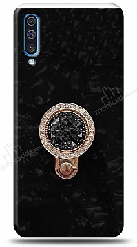 Samsung Galaxy A70 Mozaik Yzkl Siyah Silikon Klf