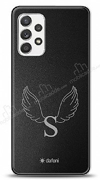 Dafoni Metal Samsung Galaxy A72 5G Angel Wing Tek Harf Kiiye zel Klf