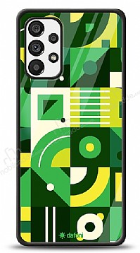 Dafoni Glossy Samsung Galaxy A73 Green Geometric Pattern Klf