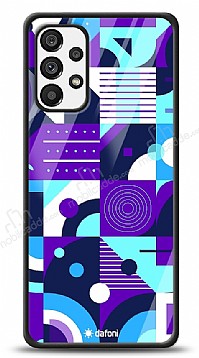 Dafoni Glossy Samsung Galaxy A73 Purple Geometric Pattern Klf