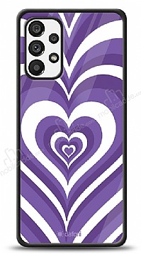 Dafoni Glossy Samsung Galaxy A73 Purple Hearts Klf