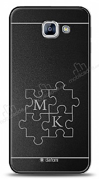 Dafoni Metal Samsung Galaxy A8 2016 ift Harf Puzzle Kiiye zel Klf