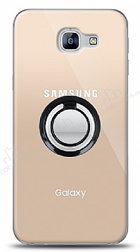 Samsung Galaxy A8 2016 Siyah Tutuculu effaf Klf