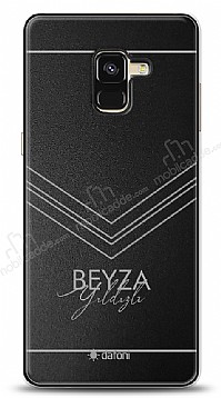 Dafoni Metal Samsung Galaxy A8 2018 Geometrik simli Kiiye zel Klf