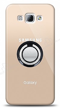 Samsung Galaxy A8 Siyah Tutuculu effaf Klf
