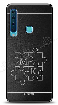 Dafoni Metal Samsung Galaxy A9 2018 ift Harf Puzzle Kiiye zel Klf