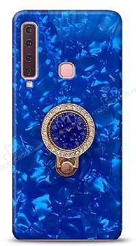 Samsung Galaxy A9 2018 Mozaik Yzkl Mavi Silikon Klf