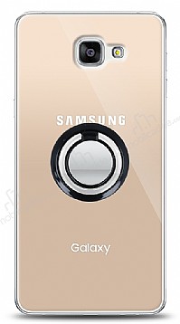 Samsung Galaxy A9 Siyah Tutuculu effaf Klf