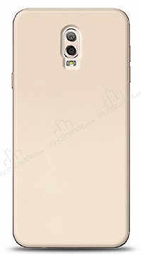 Samsung Galaxy C8 Tam Kenar Koruma Gold Rubber Klf