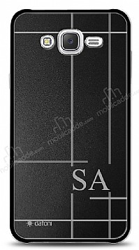Dafoni Metal Samsung Galaxy J2 Linear ift Harf Kiiye zel Klf