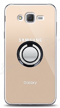 Samsung Galaxy J2 Siyah Tutuculu effaf Klf