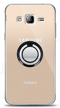 Samsung Galaxy J3 2016 Siyah Tutuculu effaf Klf