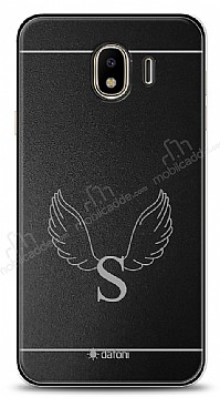 Dafoni Metal Samsung Galaxy J4 Angel Wing Tek Harf Kiiye zel Klf